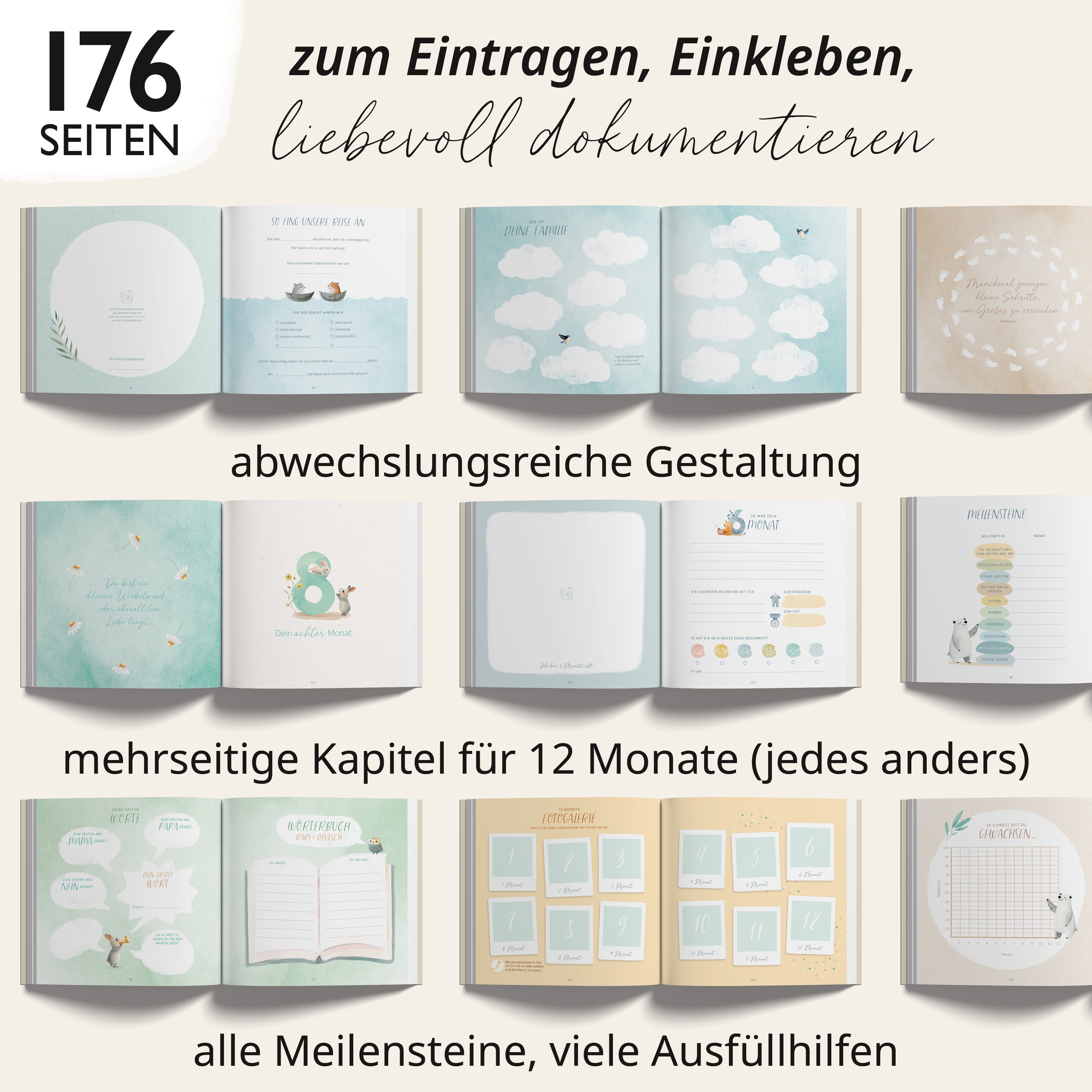 Babyalbum Premium Leinen