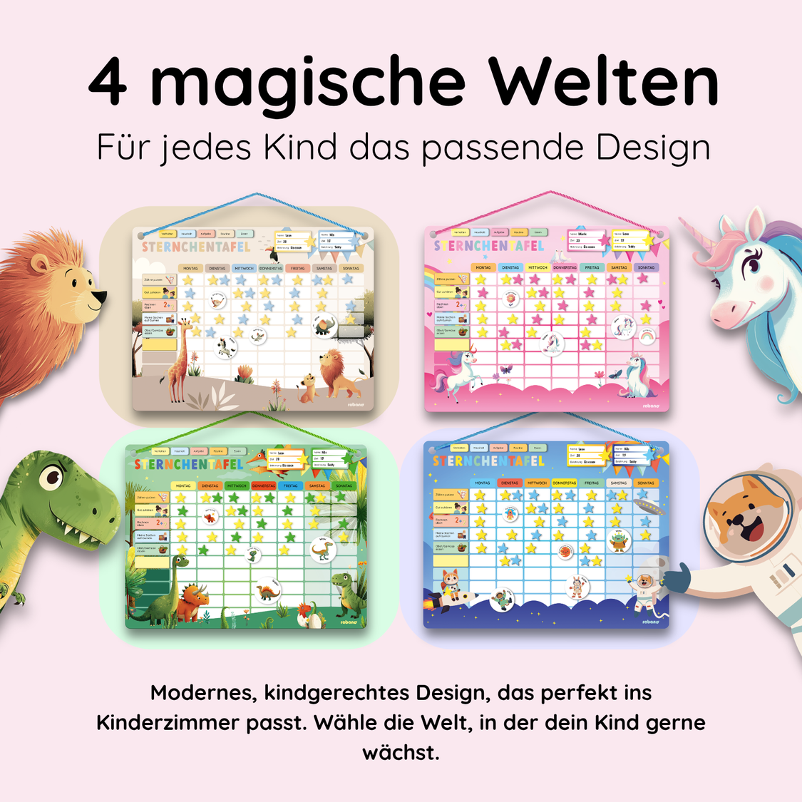 Belohnungstafel für Kinder Einhorn