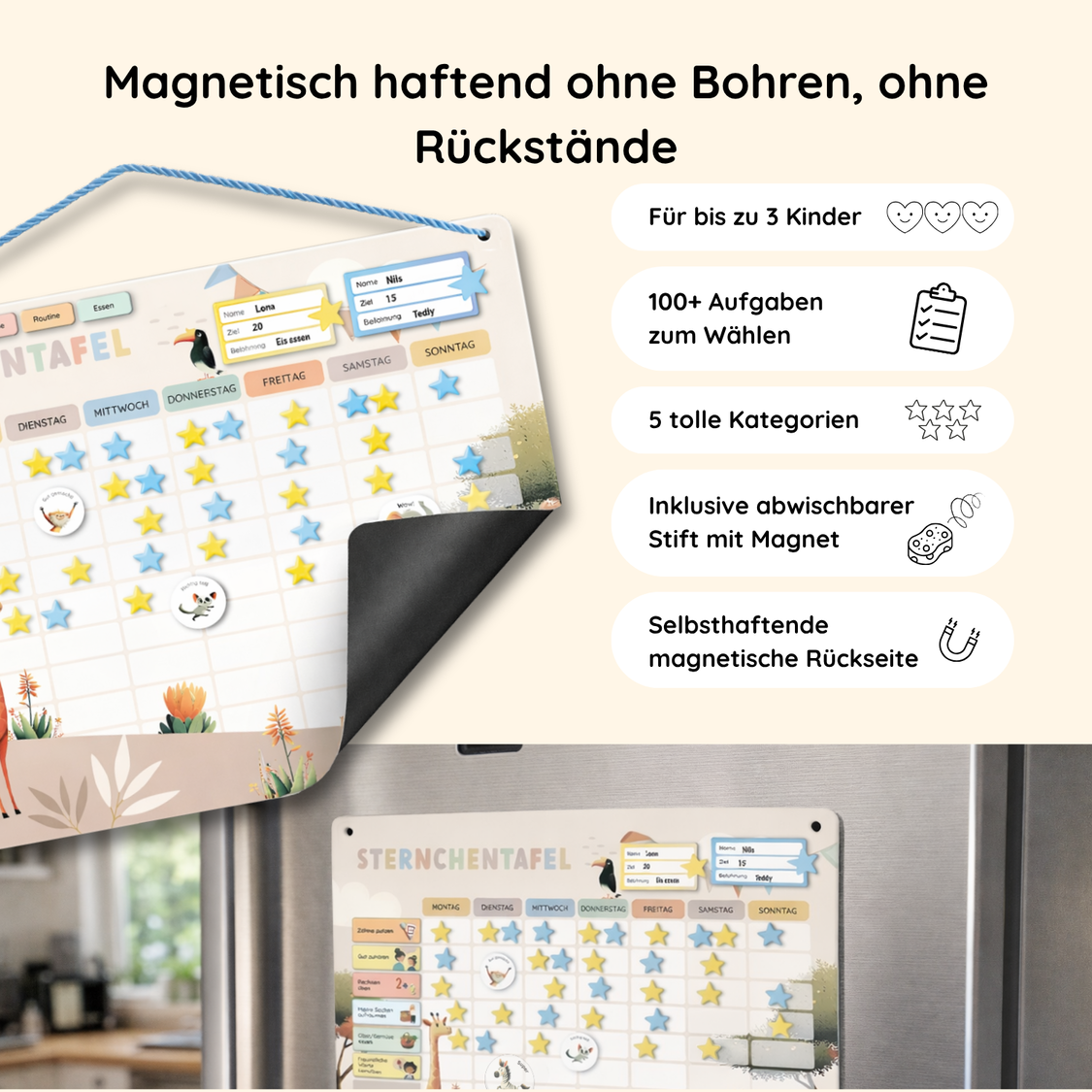 Belohnungstafel für Kinder Safari