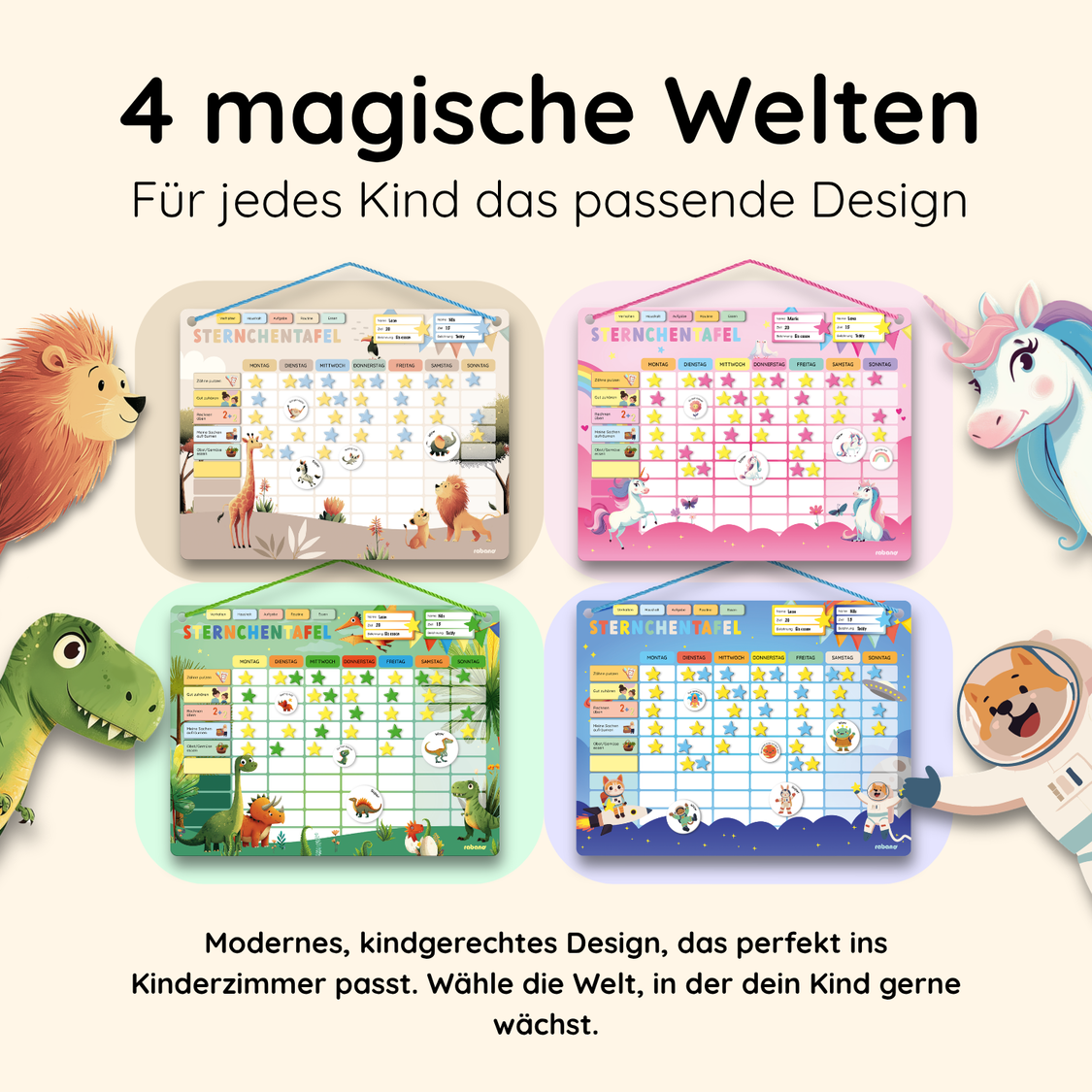 Belohnungstafel für Kinder Safari