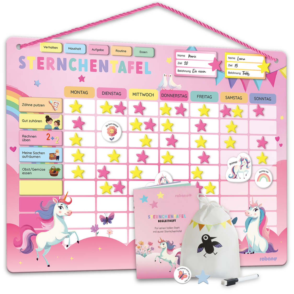Belohnungstafel für Kinder Einhorn