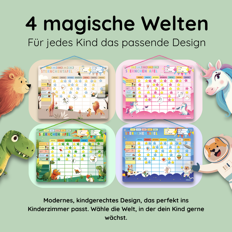 Belohnungstafel für Kinder Dino