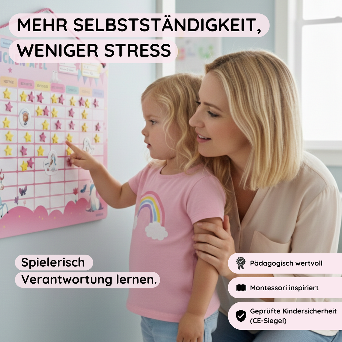 Belohnungstafel für Kinder Einhorn