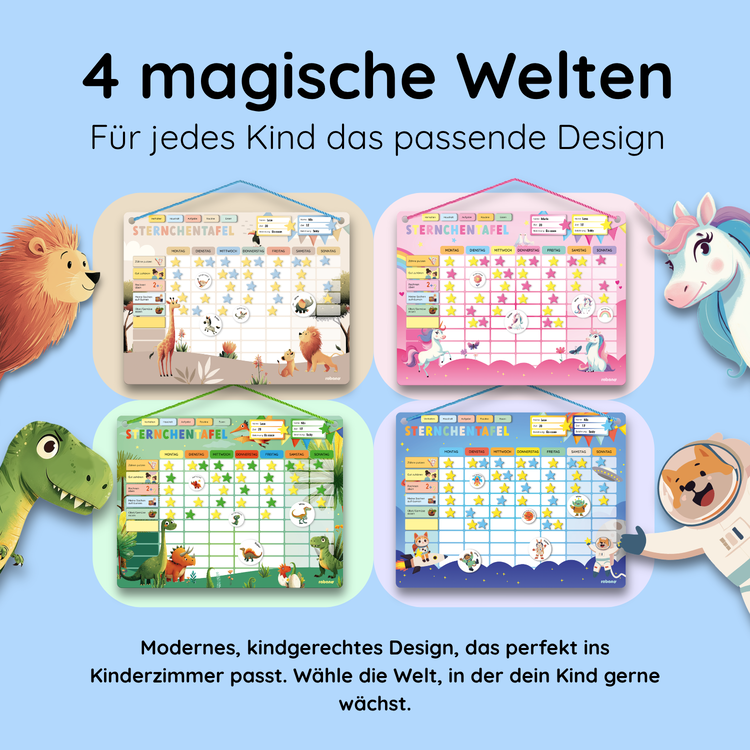 Belohnungstafel für Kinder Weltraum