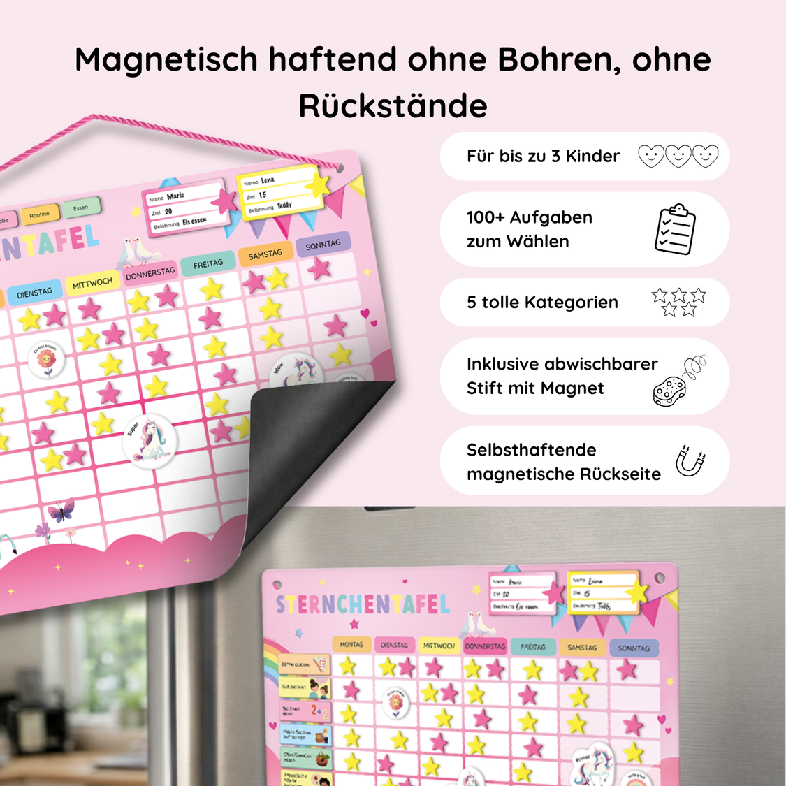 Belohnungstafel für Kinder Einhorn