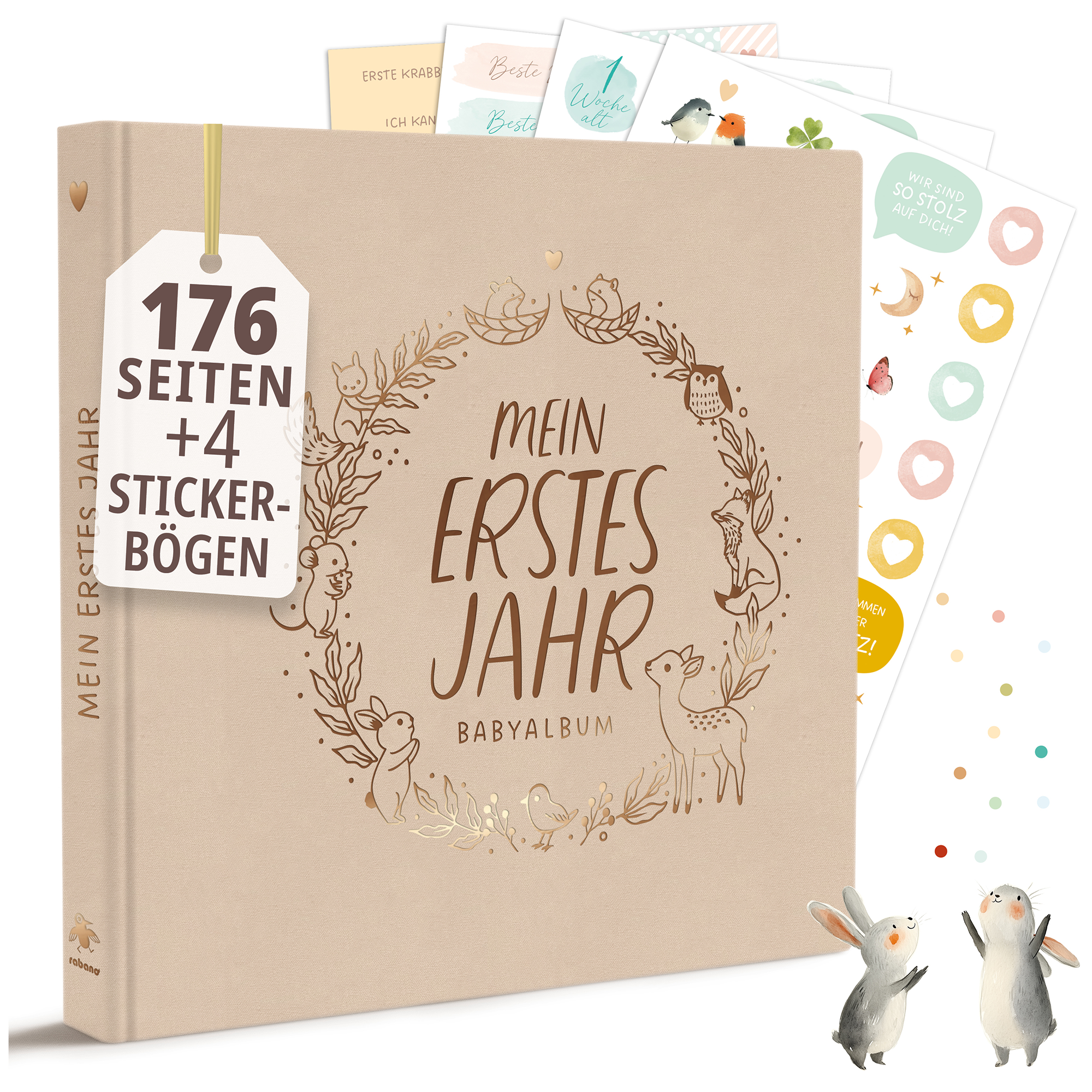 Babyalbum Premium Leinen