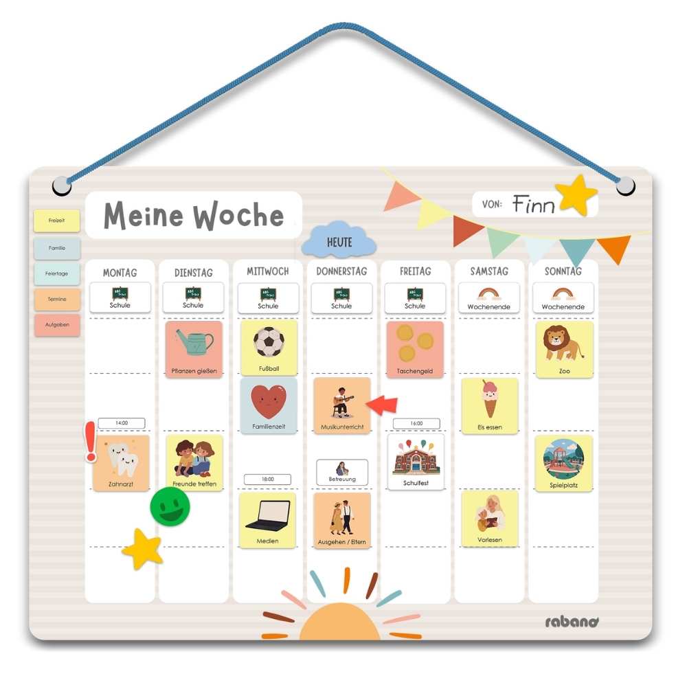 Wochenplaner für Kinder Natur