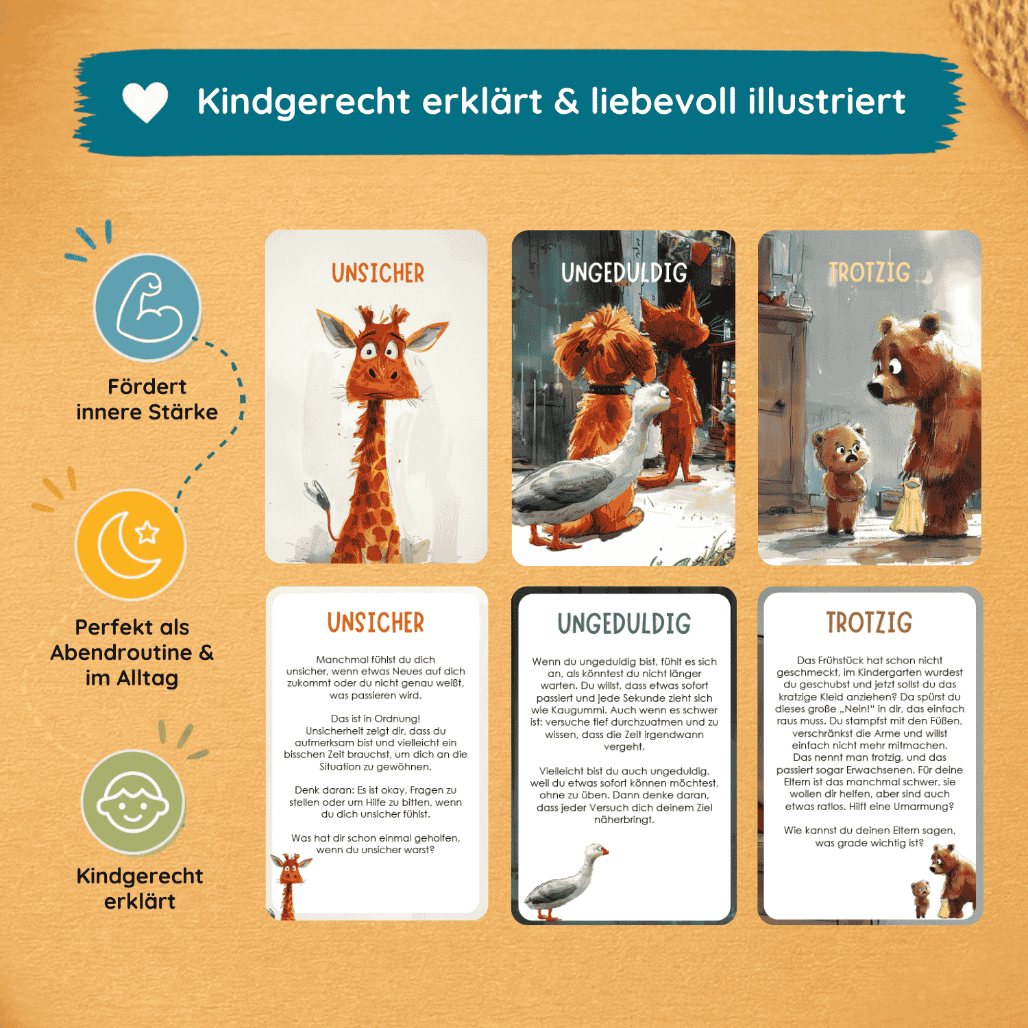 Gefühlstagebuch & Karten für Kinder