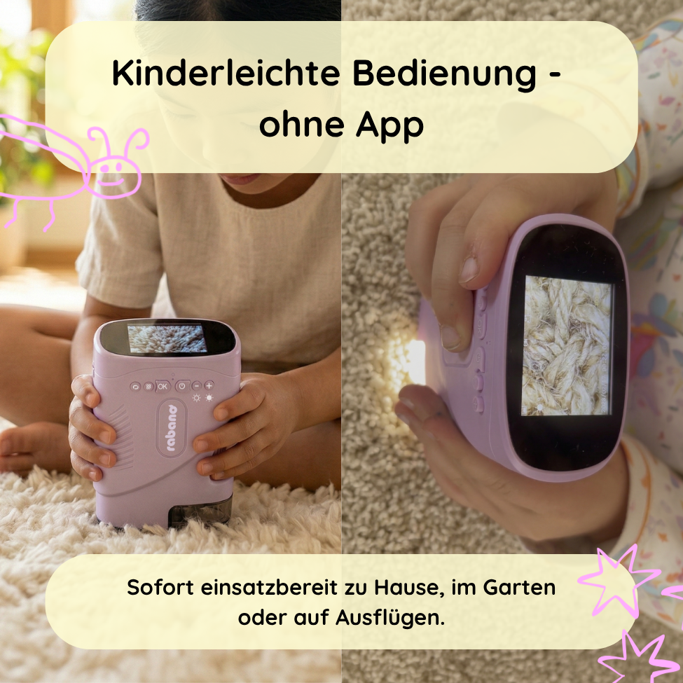 Rabano Entdecker Mikroskop für Kinder - Lila