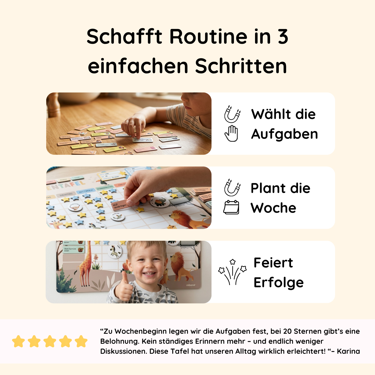 Belohnungstafel für Kinder Safari