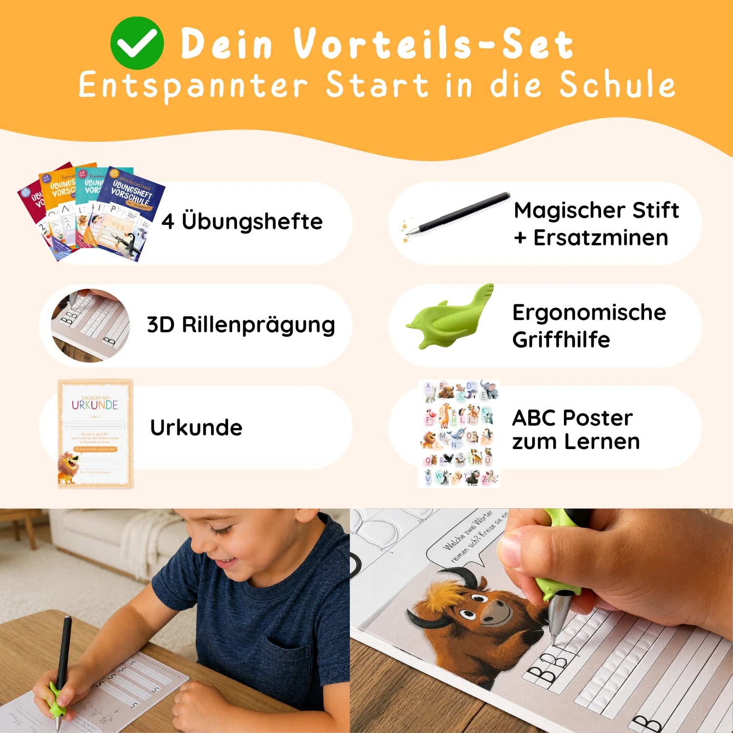Magische Schreiblernhefte - 4er Set
