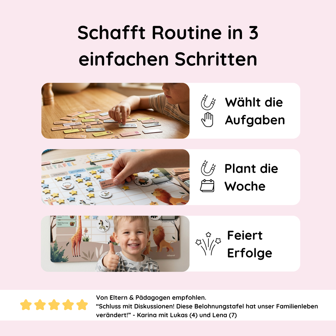 Belohnungstafel für Kinder Einhorn