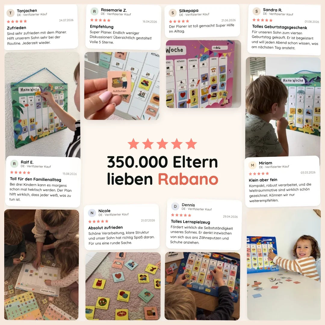 Bewertungen von Eltern zum Rabano Wochenplaner